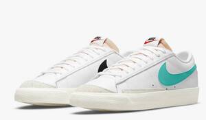 送料無料 27cm● NIKE BLAZER LOW 77 VNTG ナイキ ブレザー ロー 77 ヴィンテージ da6364-105 スニーカー 白 藤原 ヒロシ エメラルド