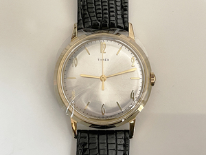 新品　TIMEX　タイメックス 34mm 機械式手巻き 腕時計 マーリン marlin レザーバンド　金銀黒　シルバー×ブラック　ゴールド　TW2T18400