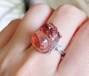  natural stone Aurora quartz .. ring ( ring )