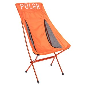 POLeR OUTDOOR STUFF■送料込■軽量 ハイバック 折り畳みチェア 椅子■オレンジ■アウトドア ソロキャンプ チャムス コールマン DIY 車中泊