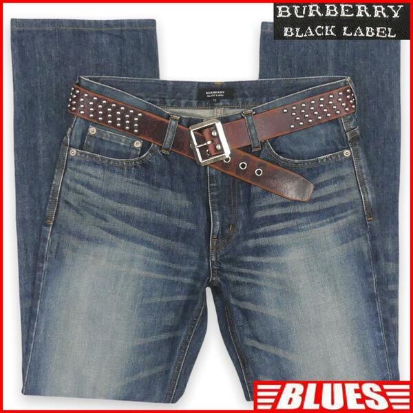 即決★BURBERRY BLACK LABE★W30位 ジーンズ 廃盤 バーバリーブラックレーベル メンズ 73 デニム ノバチェック 三陽商会 パンツ ボトムス