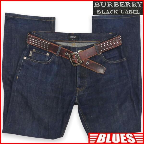 即決★BURBERRY BLACK LABE★W30位 ジーンズ 廃盤 バーバリーブラックレーベル メンズ 82 デニム 赤耳 セルビッチ 三陽商会 刺繍