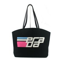 【超美品】PRADA プラダ トートバッグ ポーチ付き 1BG220 イタリア製 カナパ CANAPA 黒 肩掛け 14225_画像2