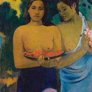 新品 額入り ゴーギャン「乳房と赤い花」の特殊技法高級印刷画 光触媒加工 特価2480円(送料込)即決