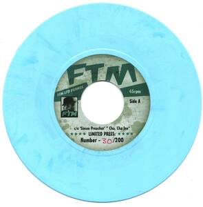 貴重盤 THE CATALINAS - CHA, CHA JOE / THE TRAMPS - MAHARADIS / FTM ltd 60 BLUE VINYL 45' / 極上 Bongo Beat Club Jivers/ ロカビリー