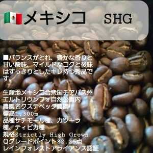 自家焙煎屋　コーヒー豆　メキシコSHG　Qグレード 300g