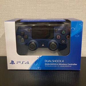 【新品未開封】PS4 コントローラー Dualshock4 ミッドナイトブルー