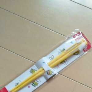  new goods *. chopsticks 18cm Kero Kero Keroppi yellow color Sanrio ③