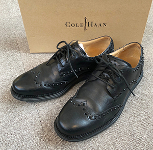 ◆COLE HAAN 美品 LUNARGRAND WINGTIP BLACK STUDS - US9 C12648 コールハーン ルナグランド ウイングチップ スタッズ NIKE FRAGMENT