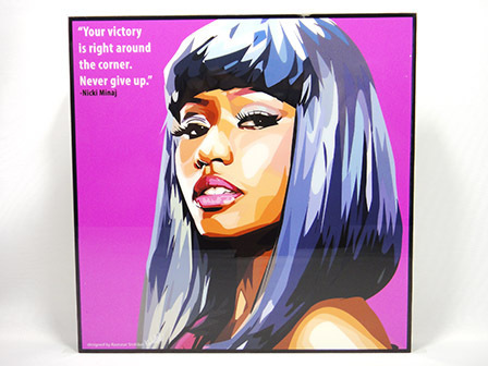 [Neu Nr. 11] Pop-Art-Panel Nicki Minaj, Kunstwerk, Malerei, Porträts