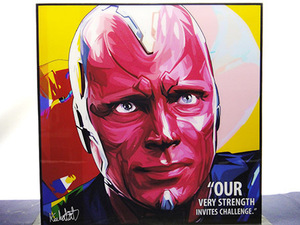 Art hand Auction [Nouveau n°173] Panneau Pop Art Vision Avengers, Ouvrages d'art, Peinture, Portraits