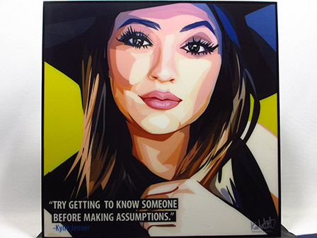 [Neu Nr. 63] Pop Art Panel Kylie Jenner, Kunstwerk, Malerei, Porträts