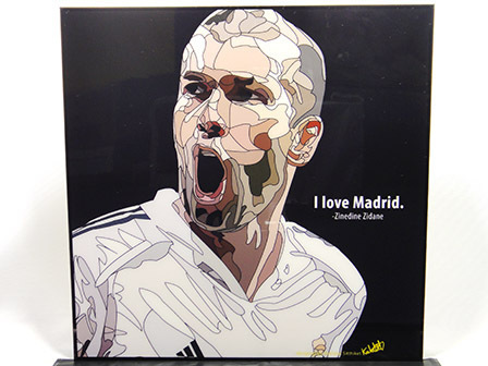 [Nouveau n°306] Panneau Pop Art Zidane Football, Ouvrages d'art, Peinture, Portraits