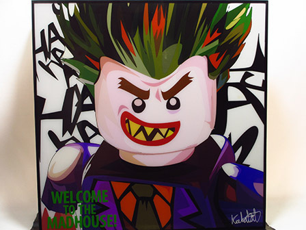 [Nuevo No. 390] Panel de arte pop LEGO JOKER, obra de arte, cuadro, retrato
