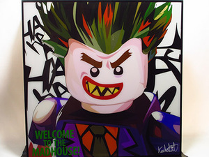 Art Auction [Neu Nr. 390] Pop Art Panel LEGO JOKER, Kunstwerk, Malerei, Porträt