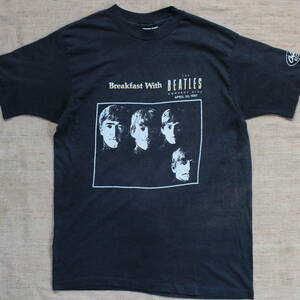 1987 Vintage T -Frish Beatles Beatles John Lennon Tower Record Double name Rare Renon Black Band Lock