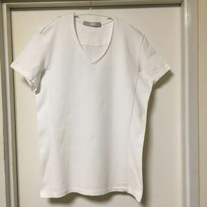 *[ popular ]VADELba Dell / roll V neck T-shirt WHITE S size