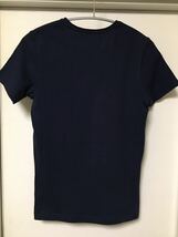 ◆nano・universe ナノユニバース/ AKM Contemporary 別注ツインロールＶネックTシャツNAVY S size_画像4