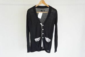 [ prompt decision ]HAMNETT Katharine Hamnett men's cardigan flax . black size :LL[716186]