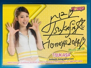 TSUKASA 100枚限定 直書き 直筆サインカード BBM 2014 Honeys Flash!! 福岡ソフトバンクホークス チアリーダー
