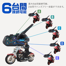 バイク インターコム インカム バイクインカム ハンズフリー 通話 ワイヤレス 同時通話:2人 Bluetooth_画像9