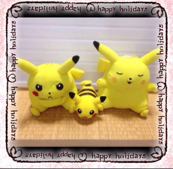 ポケモンピカチュウぬいぐるみ三点セット レアもの