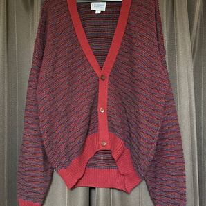 【80s 】カーディガン CHARMINGFORGE社 USA製 レッド サイズL(美品)