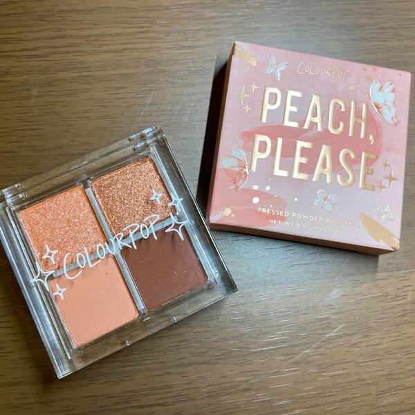 Colourpop Peach Please Eyeshadow Palette カラーポップ 4色アイシャドウパレット