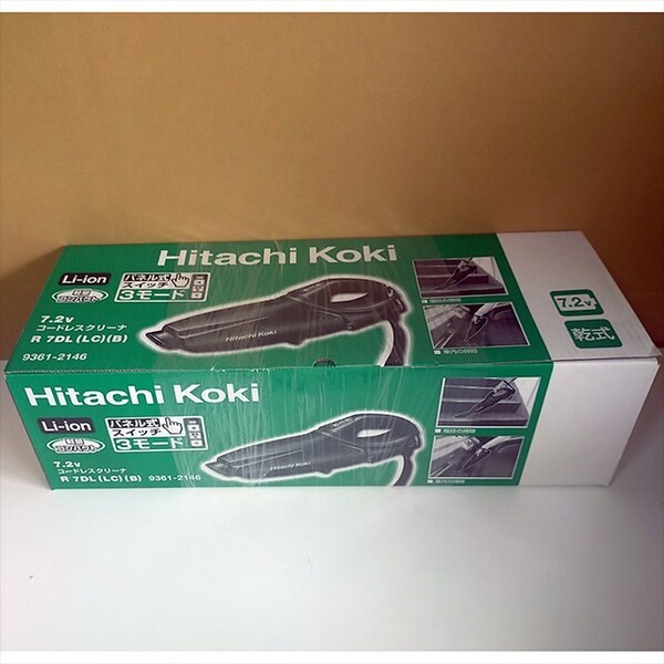 【新品】HiKOKI 7.2V コードレスクリーナ 充電式 ブラック R7DL(LC)(B)