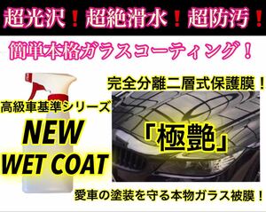 高級車基準 超絶滑水性 ガラスコーティング剤 1000ml(超艶！超持続！ホイールコーティング！外装全施工！)