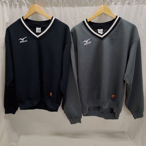 *1343P/ Mizuno MIZUNO V neck sweatshirt 3239-5A27 black (M) gray (L) sport part . long sleeve warm-up tennis / badminton 
