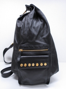 ■ Archive Good Condition [Gianni Versace] Medusa Coin Gold Metal Fittings Lamb Leather Shoulder Bag (Women's) Black ◇ 5LG2003, cormorant, Versace, Bag, bag