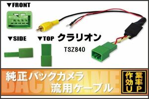 純正バックカメラがそのまま使える クラリオン Clarion TSZ840 社外ナビ 市販ナビ RCA 接続 変換 リアカメラ ハーネス 配線コード ケーブル