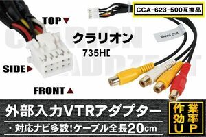 外部入力 VTRケーブル コード clarion クラリオン Clarion 735HD 用 CCA-623-500 同等品