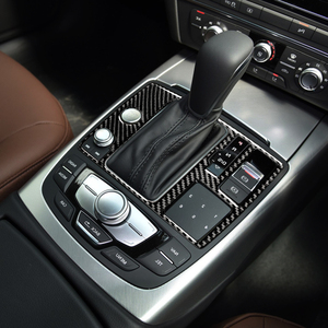  Audi A6 S6 C7 A7 S7 4G8 charcoal element fiber engine start panel frame to rim sticker in car interior 