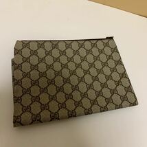 未使用品　GUCCI グッチ　PVCレザー　小物入れ　セカンドバッグ　アクセサリーポーチ_画像1