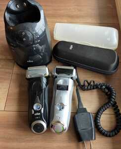 ブラウンシェーバー シリーズ7自動洗浄機付き2台と付属品