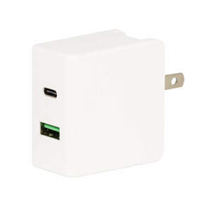  бесплатная доставка почтовая доставка AC-USB адаптер 2 порт PD соответствует 18W мощность соответствует зеленый house белый GH-ACU2PA-WH/7787x1 шт коробка поломка .