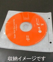 送料無料 不織布ケース CD/DVD/BD 両面収納タイプ 100枚・ファイリング用2穴付 HD-FCD100RH/0706ｘ４個セット＝４００枚/卸_画像4