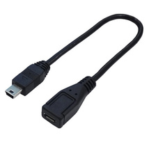 送料無料メール便 変換ケーブル USB mini(オス)-micro(メス)(フル結線/20ｃｍ)USBM5A/MCB20F 変換名人/4571284887480_画像2