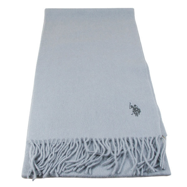 送料無料 マフラー ウール100% 220x30cm uspa2009-143591 グレイ U.S. POLO ASSN.(ユーエス ポロ アッスン)