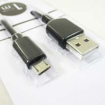 同梱可能 マイクロUSB microUSBケーブル1m 黒 スマホ/タブレット高速充電/データ通信 HIDISC HD-MCC1BK/1248ｘ２本セット/卸_画像2