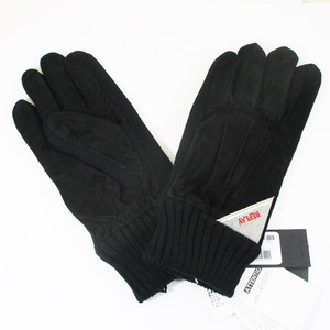  including in a package possibility li Play men's glove gloves pig leather leather AM6018-002-A3066B size :L black 