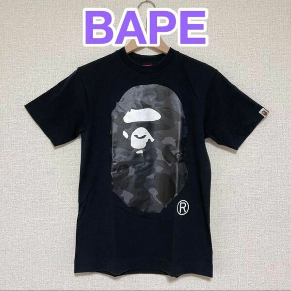 BAPE☆APE HEAD TEE☆BLACK CAMO☆