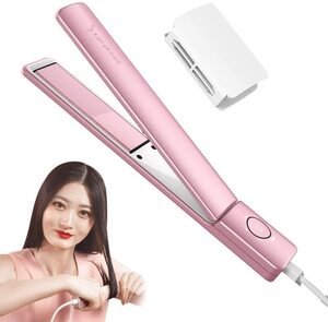 新品未使用・送料無料 RUEOO ヘアアイロン 25mm 120~210℃ ストレートカール 5段階温度調節 海外対応 カバー付 日本語説明書