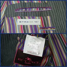 エトロ ETRO メンズ スーツ 52 ジャケット パンツ ズボン グレー 麻【321836】_画像4