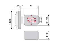 定形外可 ハリケーン HB0340BU バーエンドキャップ サイドキャップ ブルー 薄型 オフロードタイプ 汎用タイプ　売り切り_画像2