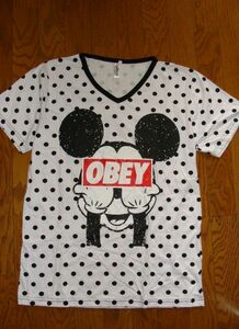 [Используется] Износить 1 время ★ 3G-Shop Tshirt ★ Mickey Parody Function M Contract M52