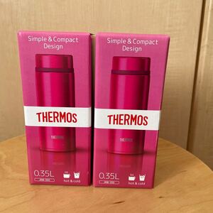 サーモス ケータイ 真空断熱 THERMOS 真空断熱ケータイマグ 0.35L(ストロベリーレッド)JNW-350 2個セット