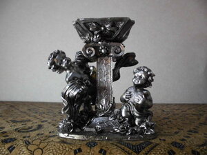 ** antique heaven country ** pretty!! angel. candle stand (12)